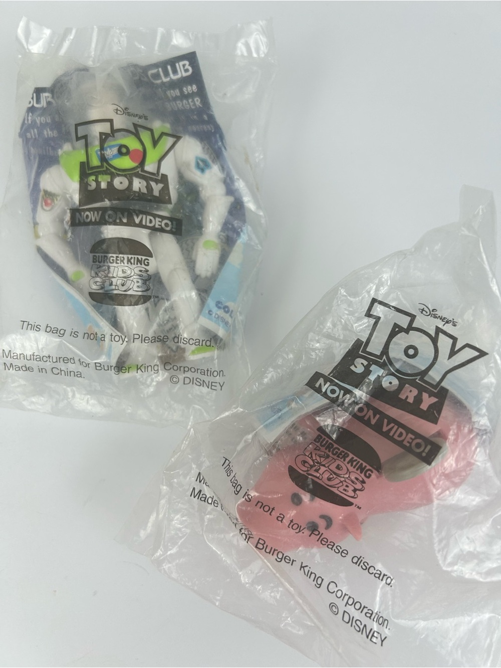 FINAL SALE! Burger King 1996 Toy Story Buzz Lightyear OR Hamm New Sealed